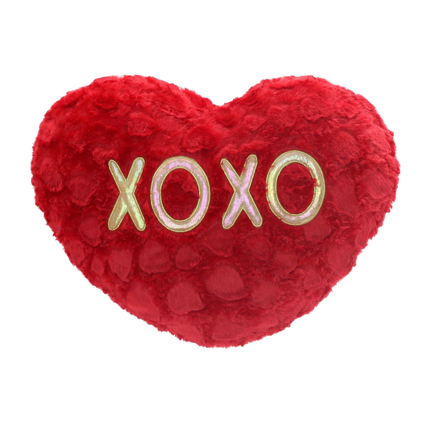 Way To Celebrate Valentine Large Heart XO Pillow, Red