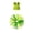 Green, variant on Giftesty Small Desk Goose Outfits for 7in, Mini Porch Goose Clothes Funny St. Patrick's Day Green Desktop Statue Clothes
