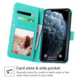 thumbnail image 3 of ULAK iPhone 11 Pro Max Wallet Case for Women Girls, Kickstand Leather Flip Shockproof Folio Phone Case with Card Holder for Apple iPhone 11 Pro Max, Mint Flora, 3 of 6