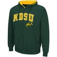 thumbnail image 2 of Men's Colosseum Green NDSU Bison Arch & Logo 3.0 Full-Zip Hoodie, 2 of 3
