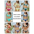 thumbnail image 2 of As Rose Rich Bikini Swimsuit for Women Lace Trim 2 Piece Bathing Suits, L, 2 of 7