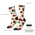 thumbnail image 4 of Pofeuu Rose Flowers Print Crew Socks, Adult Running Hiking Socks for Youth and Adult, 4 of 6