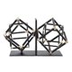 thumbnail image 1 of Paquete de 2 estanterías geométricas decorativas con forma cúbica, sujetalibros decorativos compatibles con libros u organizador ligeros, 1 of 3