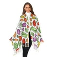 thumbnail image 3 of FORMRS Womens Scarf Winter Soft Long Big Warm Shawls Wrap Tassel Scarves, Vegetables Pattern, 3 of 9
