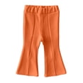 thumbnail image 4 of Tiijoy Newborn Girls Flared Pants High Waisted Stretch Slit Pull On Pants, Sizes 3-8M, 4 of 4