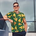 thumbnail image 4 of Lsque Pizza Pattern Golf Shirts for Men Dry Fit Print Moisture Wicking Performance Short Sleeve Polo Shirt-X-Large, 4 of 6