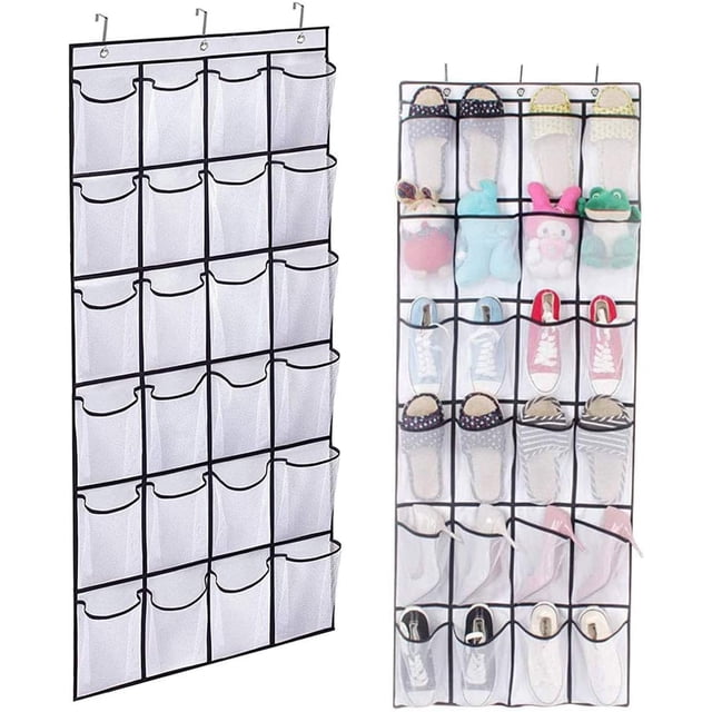 Transparent Windows Mesh Bath Toy Holder, Space-Saving Non-Woven Fabric Organizer, Over Door Design, Strong Edging For Reusability, Portable And Practical For Daily Use (18.9 X 66