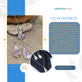 thumbnail image 5 of Besheek Sterling Silver Pink Lily Confetti Glass Earrings & Necklace Set, 5 of 9