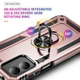 thumbnail image 4 of YEYKX for Motorola Moto G Play 4G 2024 6.5-inch Phone Case, Impact Resistant Metal Ring Magnetic Support Kickstand Drop Protector Cover for Motorola Moto G Play 4G 2024 6.5-inch,Rose Gold, 4 of 7