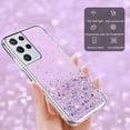 thumbnail image 5 of Compatible with Samsung S21 Ultra Case Glitter Clear Sparkly Cases Shockproof Samsung Galaxy S21 Ultra Phone Case for Women Silicone Cute Slim Bling Protective Case (Samsung S21 Ultra, Purple), 5 of 13