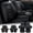 Black, variant on For Dodge Ram 1500 2009-2023 2500 3500 Crew Cab Pickup Truck Car Car Seat Covers 5 Seats Full Set Cushion Cover Leather