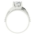 thumbnail image 4 of 1.71 ct Round Cut Simulated Diamond Solitaire with Accents 14K White Gold Womens Engagement Ring, 4 of 5