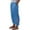 Blue, variant on LUOGENLI Female Casual Pants Cropped Pants for Women Office Women Capri Pants with Pockets Wide Leg Casual Soft Pant Lightweight Capris Cotton Casual Pants Women Plus Size 3X Blue M