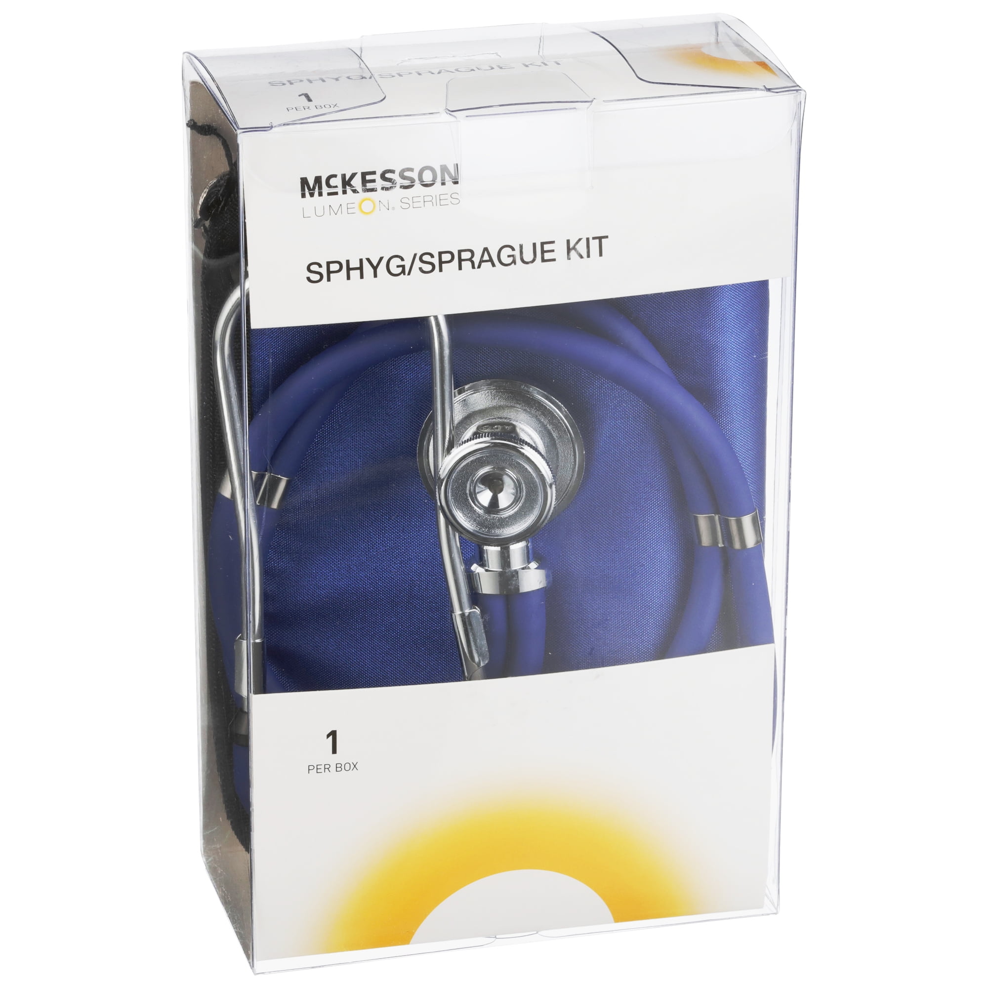 McKesson LUMEON Aneroid Sphygmomanometer and Stethoscope Kit, Blue - Size 11, 1 Ct