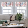 thumbnail image 4 of LALILO Kitchen Curtain Valance Feathers Watercolor And Bright Rod Pocket Window Curtain 52"x 18" Set of 2, 4 of 5