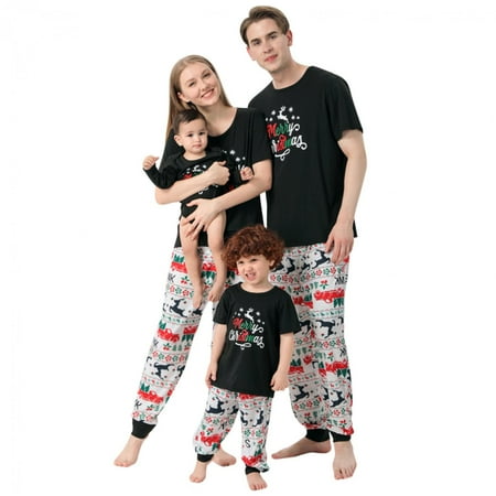 

Family Christmas Pajamas Matching Sets 2022 Cute Xmas Pjs Nightwear Comfy Soft Holiday Jammies Shirts Pants Sleepwear