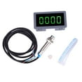 thumbnail image 2 of DC 8-24V 40mA 10-9999RPM 4 Digital LED Tachometer RPM Speed Meter+Hall Proximity Switch Sensor NPN Green for RPM Speed Measurement(Green), 2 of 7