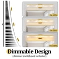 thumbnail image 5 of Gold Bathroom Light Fixtures 32 inch Dimmable Metal Wall Sconce Fixtures Over Mirror LED Vanity Light Bar for Restroom Mirror 3000K Warm White Light, 5 of 8