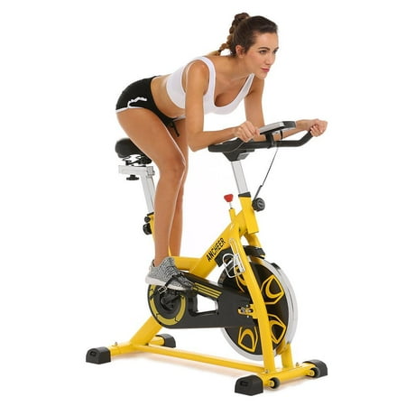 App Indoor Cycling Exercise Bike Adjustable Exercise Bike Cardio Fitness LCD w/ 49lb Flywheel  Gym Workout Fitness Home (Best Spinning Workout App)
