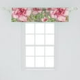 thumbnail image 2 of Ambesonne Nature Window Valance with Rod Pocket, Blooming Flowers Retro Plot, 54" X 18", Dark Pink and Olive Green, 2 of 2