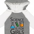 thumbnail image 4 of Inktastic Science is for Girls Girls Long Sleeve Baby Bodysuit, 4 of 5