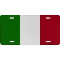 Italy Flag Metal License Plate