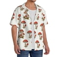 thumbnail image 2 of Yiaed Mushroom Print Mens Casual Wrinkle Free Shirts Short Sleeve Button Down Summer Stretch Dress Shirt-XX-Large, 2 of 5