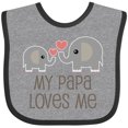 thumbnail image 3 of Inktastic My Papa Loves Me Grandchild Boys or Girls Baby Bib, 3 of 4