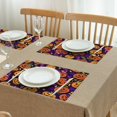 thumbnail image 3 of Halloween Jack O Lanterns with Candy Summer Placemats Table Placemats Set Of 4-Linen Kitchen Washable Placemats Table Mats 11.8"x17.7" Non-Slip Heat Resistant, 3 of 6