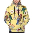 thumbnail image 4 of Bingfone Beautiful Bright Birds And Flowers Men'S Drawstring Hoodie Long Sleeve Pocket Sweatshirts-3x-Large, 4 of 9