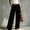 Black, variant on Women Corduroy Wide Leg Trousers Sevevn Button Fly Mid Rise Loose Fit Pants With Flap Front Pockets, Diverse Solid Color Selections For Dating Shopping And Semi‑Casual Daily Dressing