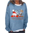 thumbnail image 2 of Ichuanyi liquidación de mujeres impresas con cuello redondo aflojar una sola sudadera tops jarra de jersey ICHUANYI WER202308212872, 2 of 5