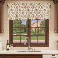 thumbnail image 6 of Summer Peach Curtain Valances for Windows, Kitchen Valance Window Treatments Panel 2 Pack, Tropical Fruit Rustic Flowers Watercolor Rod Pocket Short Curtains for Bathroom Bedroom 54 x 18 Inch, 6 of 8