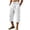 White, variant on cfhntfmh Mens Capri Pants Wide Leg Loose Fit Elastic Waist Pants Lightweight Drawstring Beach Pants with Pockets (Yellow,X-Large)