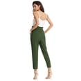 thumbnail image 7 of GRACE KARIN Women's Pants Trouser Slim Casual Cropped Paper Bag Waist Pants with Pockets, 7 of 7