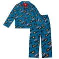 thumbnail image 1 of Conjunto de pijama Hot Wheels para niño, de 2 piezas, de franela, estilo azul, 1 of 4