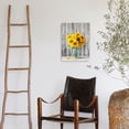 thumbnail image 6 of Canvas Wall Art for Bedroom Wall Decor Yellow Sunflower Theme Wall Art Modern Flower Pictures Wall Decor for Bathroom Decor Country Wall Art Framed Artwork for Office Home Wall Decoration Size 12x16, 6 of 6