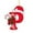P, variant on chaungfeng 26 Letter Ornaments Christmas Tree Decoration, 3.1in Personalized Christmas Letter Tree Hanging Pendant, Xmas Alphabet for DIY Craft Ornaments, for Family Holiday Party (D)