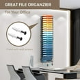 thumbnail image 3 of 7-Tier Wall File Holder Organizer with Hooks, Mesh Hanging File Organizer, Mail Organizer Wall Mounted for Papers, Folders, Office Magazine Rack, Assembly Needed, Black, 3 of 14