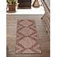 thumbnail image 3 of Unique Loom Outdoor Modern Collection Area Rug - Tambor (3' 3" x 12' Runner, Brown/ Ivory), 3 of 4