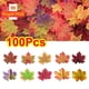 thumbnail image 2 of De Hoja De Arce Artificial Otoño Hojas Artificiales Manualidades Halloween Boda Decoración De Fiesta De Navidad 100 Piezas Eigraketly HA037958-00, 2 of 6