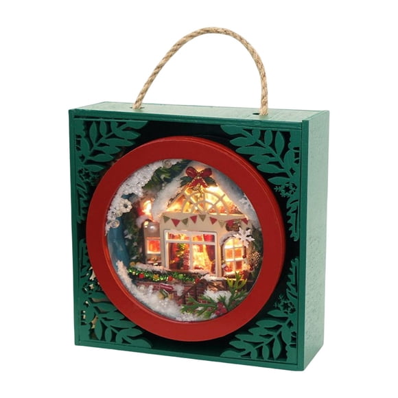 Casa de Navidad en miniatura decoración de Navidad para adultos adolescentes niños regalos de