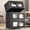 Black, variant on 120Qt Extra Large Stackable Storage Bins with Lids, 30 Gal Plastic Foldable Storage Cubes, Collapsible Closet Organizer and Storage Drawers with Wheels, 1-Pack, White