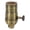 Antique Brass Finish, variant on B&P Lamp® Brass Turn Knob Socket, Unfinished Brass, On/Off Function, No Uno Thread