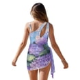 thumbnail image 6 of Xixirimido Cute Elephant Hydrangea Floral Print Girl's One Piece Swimsuits with Removable Bra One Shoulder Bathing Suit with Mesh Cover Up 1 Piece Swimsuit Swimwear, Size 7-8 Years, 6 of 7