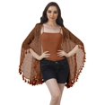 thumbnail image 2 of Moomaya Open Front Printed Shrug Printed Kimono Sleeve Beach Cover Up For Women, 2 of 5