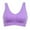 Purple, variant on Fymall Women's Stretch Workout Crop Top Fitness Yoga Gym Sports Bra Vest