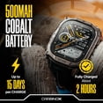 thumbnail image 3 of Carbinox Edge Smart Watch Rugged, 1.96″ AMOLED, Stainless Steel, IP69K/5ATM Fitness trackers, Dual-Band GNSS, 500mAh, Bluetooth Calls, Smart Watch for Android Phones iOS (Black), 3 of 8