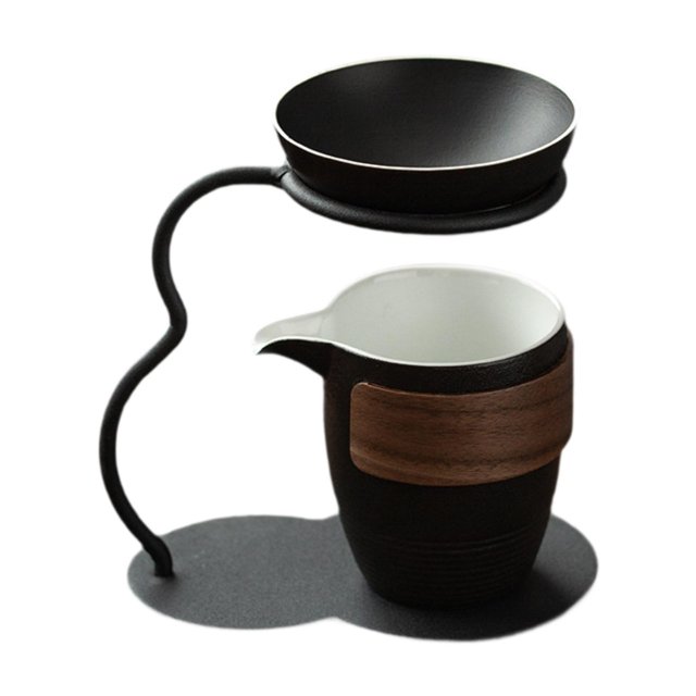 Infusor de té de cerámica, juego de filtros de té Kung Fu, accesorios de hojas sueltas, colador de té con fugas para cocina, amantes del té,