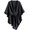 Black, variant on Fleece Drape Shawl for Women, Pull-Through Fleece Wrap with Loop Tab, Soft Cozy Shoulder Shawl, Stay-Put Drape Wrap for Everyday Wear